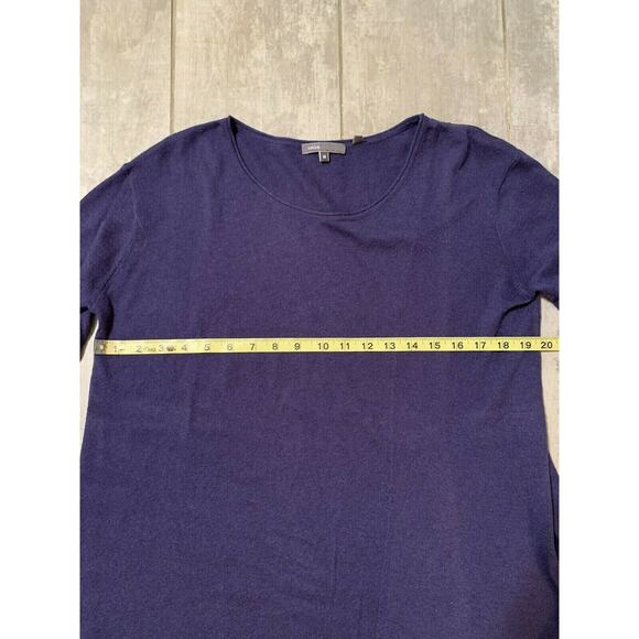 MSRP $325 VINCE. Women's Wool Silk Navy Blue Slouchy Sweater Designer M - Picture 4 of 7